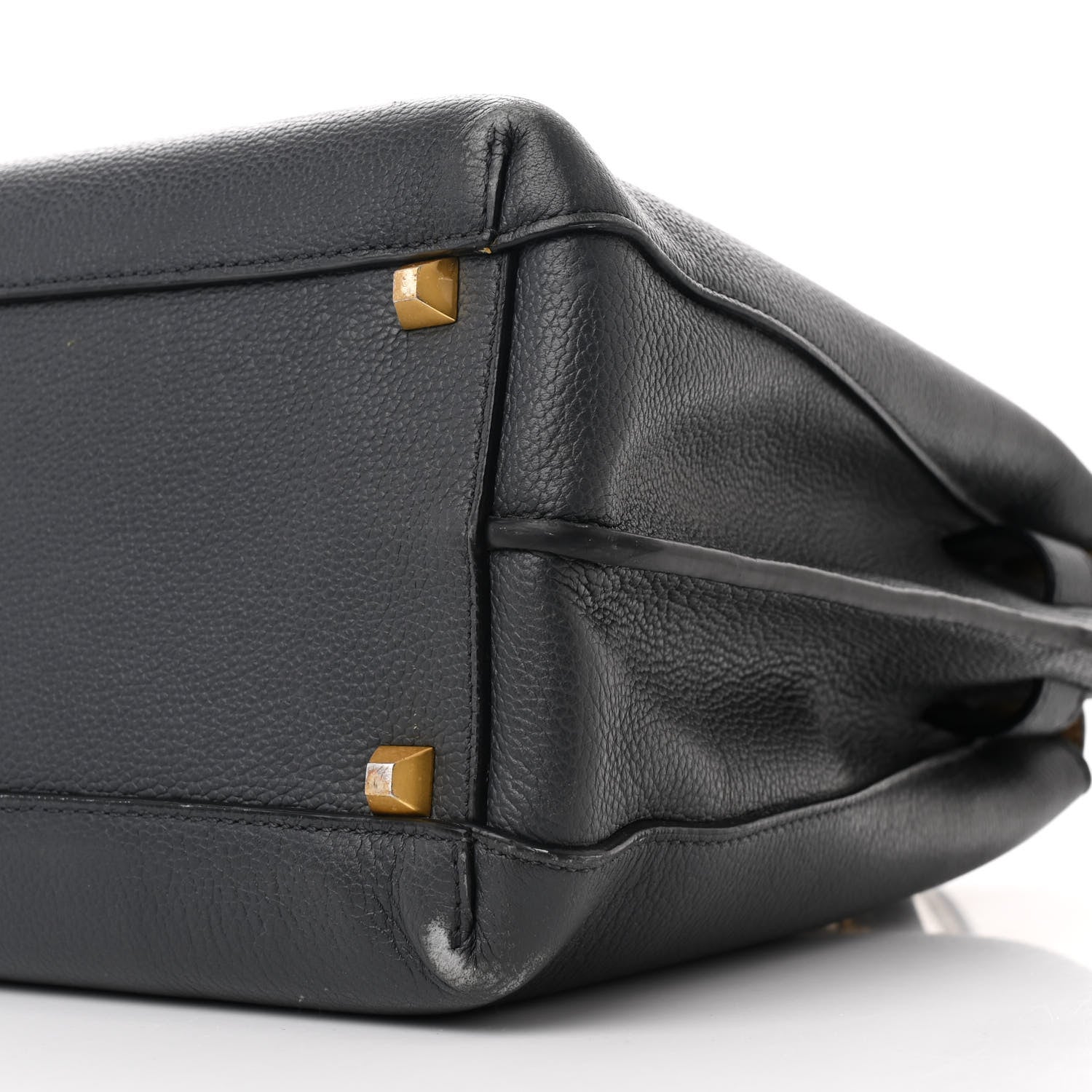 MCM Grained Calfskin Large Milla Tote Phantom Grey 12 of 12