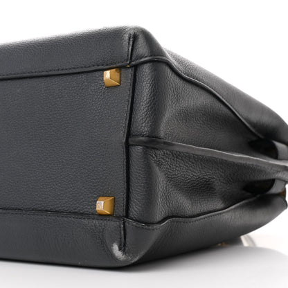 MCM Grained Calfskin Large Milla Tote Phantom Grey 12 of 12