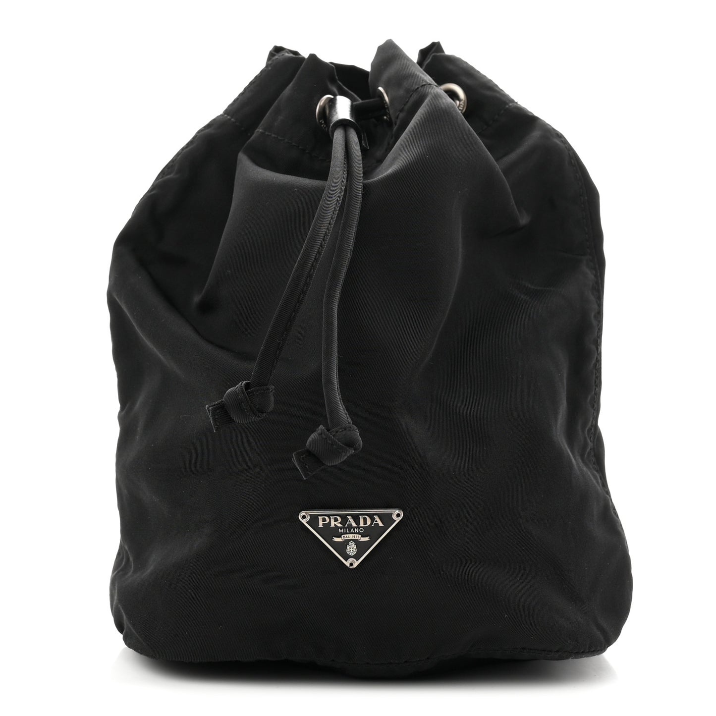 Nylon Vela Drawstring Pouch Black
