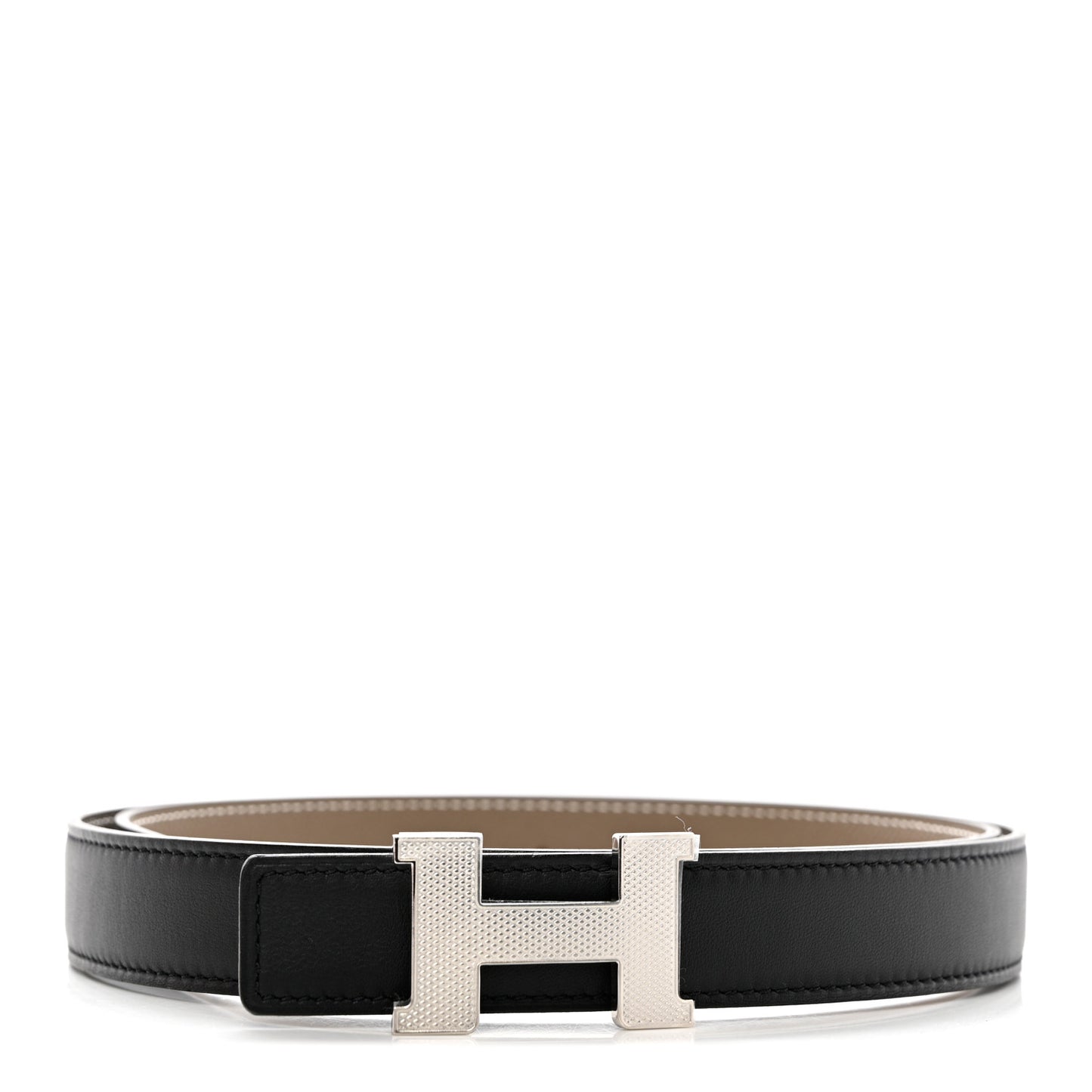 Epsom Swift 24mm Mini Constance Guilloche H Belt 85 Etoupe Black