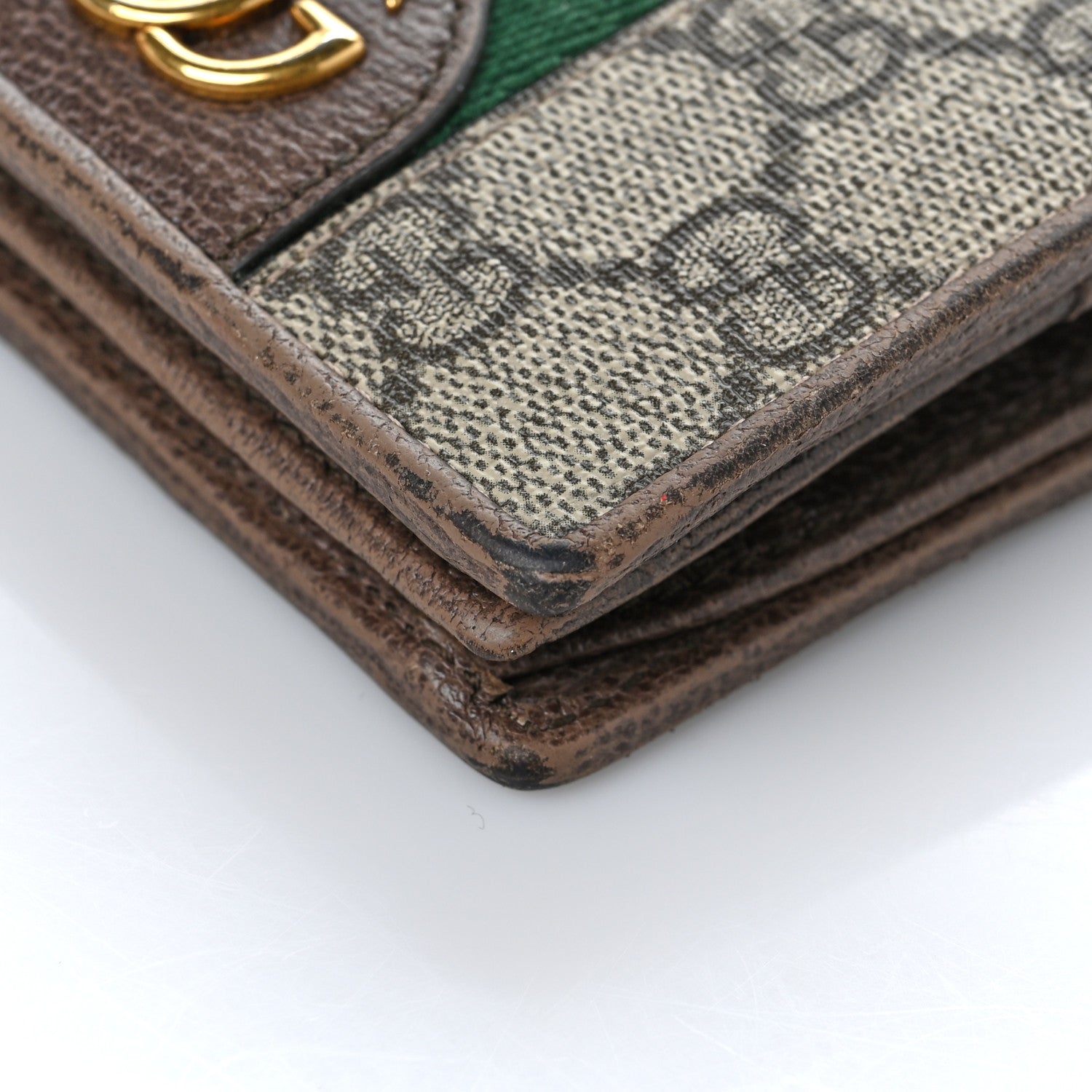 Gucci X DISNEY GG Supreme Monogram Web Three Little Pigs Ophidia Card Case Wallet Beige New Acero 9 of 11
