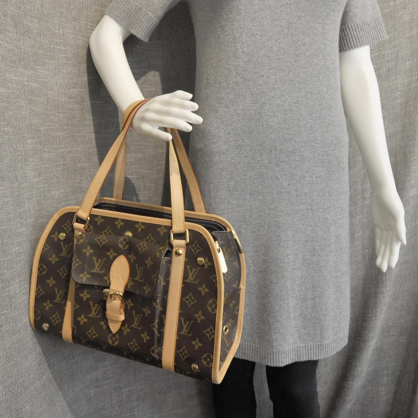 Monogram Sac Baxter PM Dog Pet Carrier