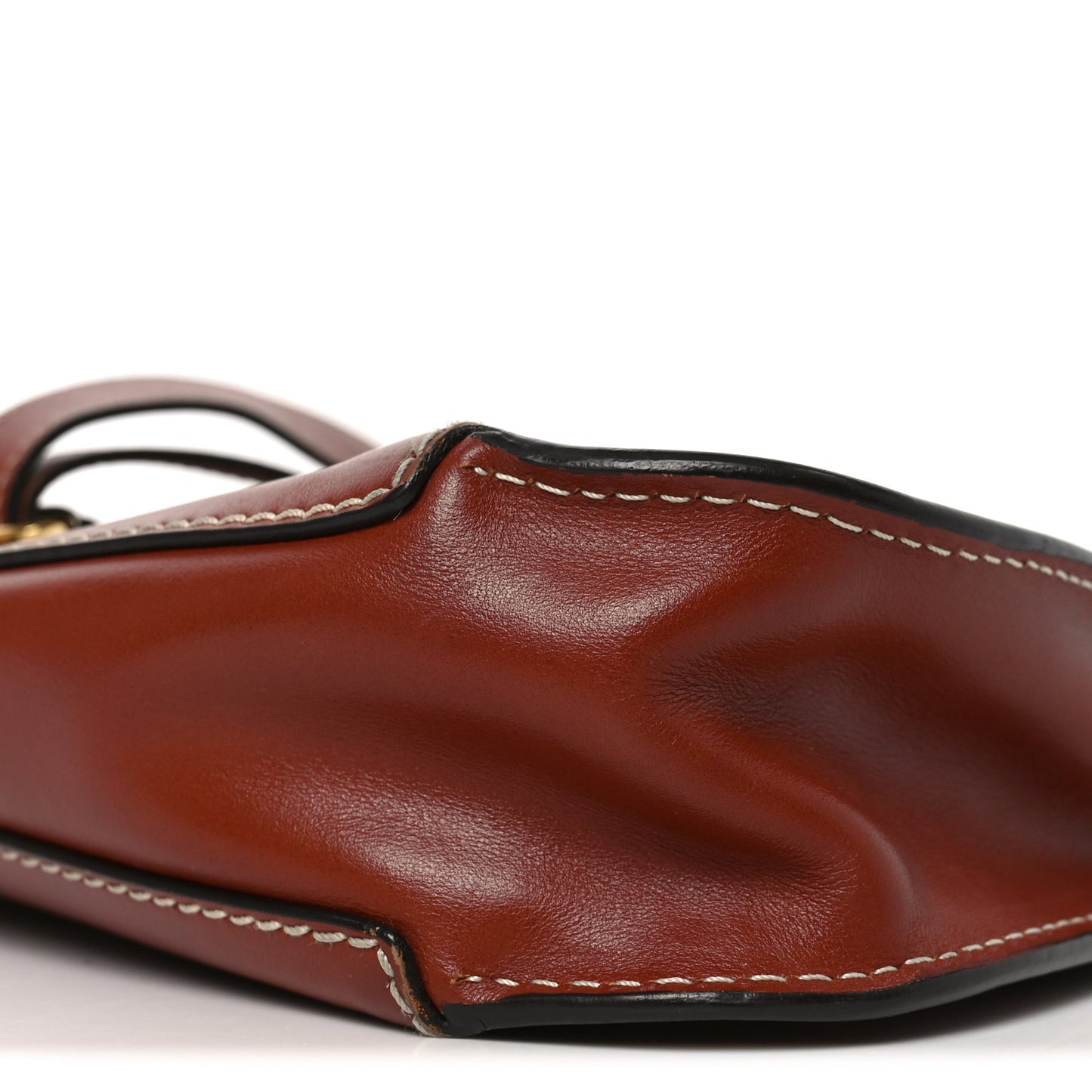 Calfskin Marcie Top Handle Bag Sepia