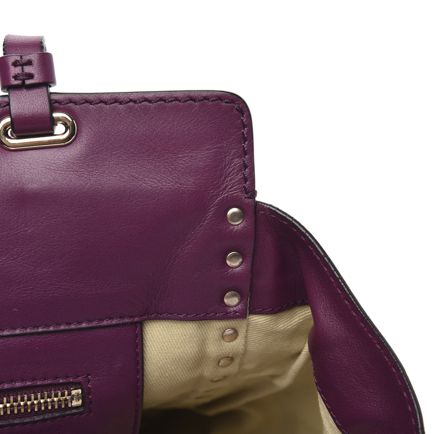 Valentino Garavani Vitello Medium Rockstud Tote Grape 12 of 12