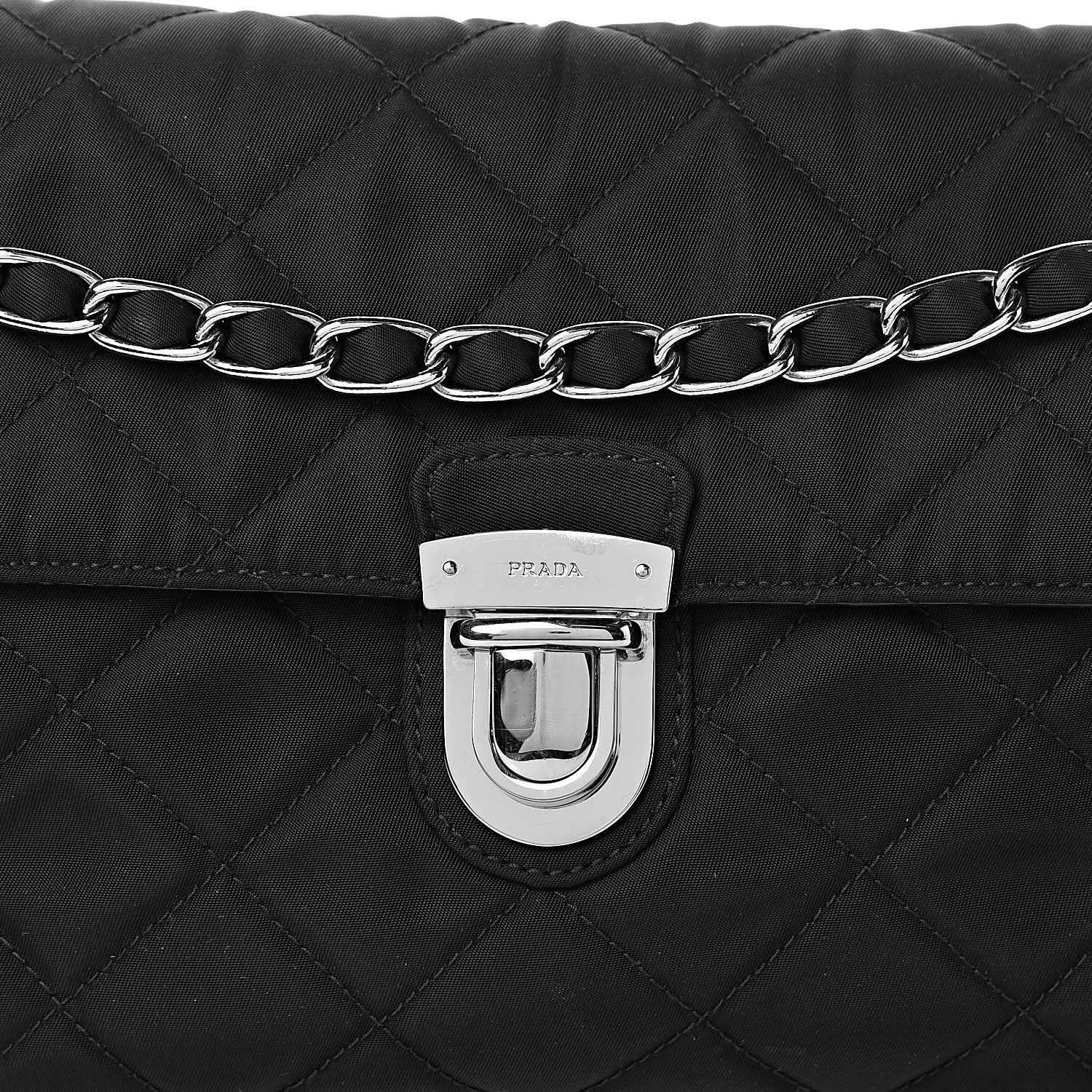 Prada Nylon Tessuto Impuntu Quilted Flap Black 11 of 11