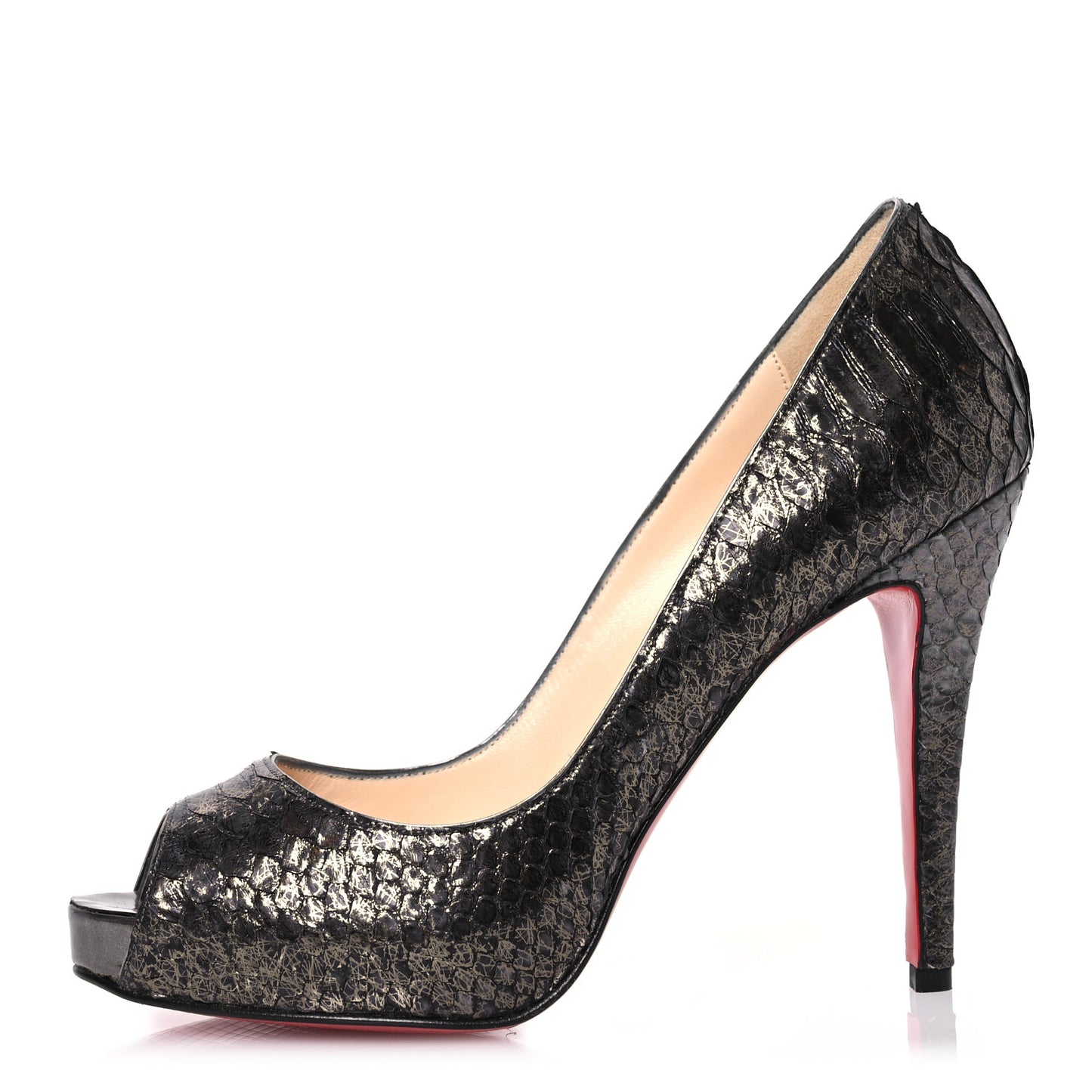 Snakeskin Very Prive 120 Pumps 38.5 Anthracite