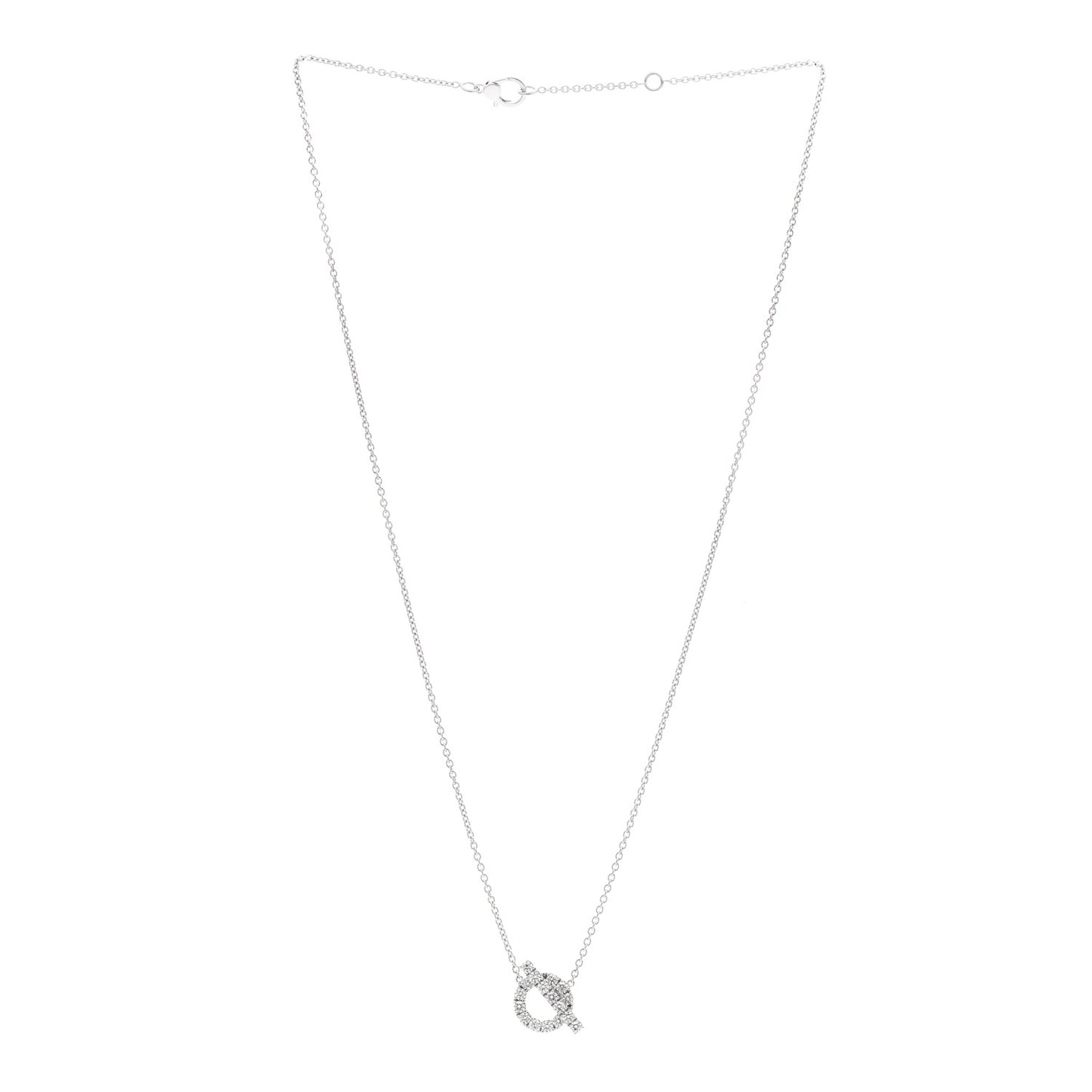 18K White Gold Diamond Finesse Pendant Necklace