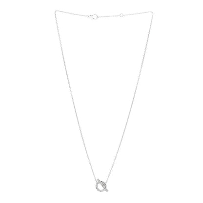 Hermes 18K White Gold Diamond Finesse Pendant Necklace 2 of 4