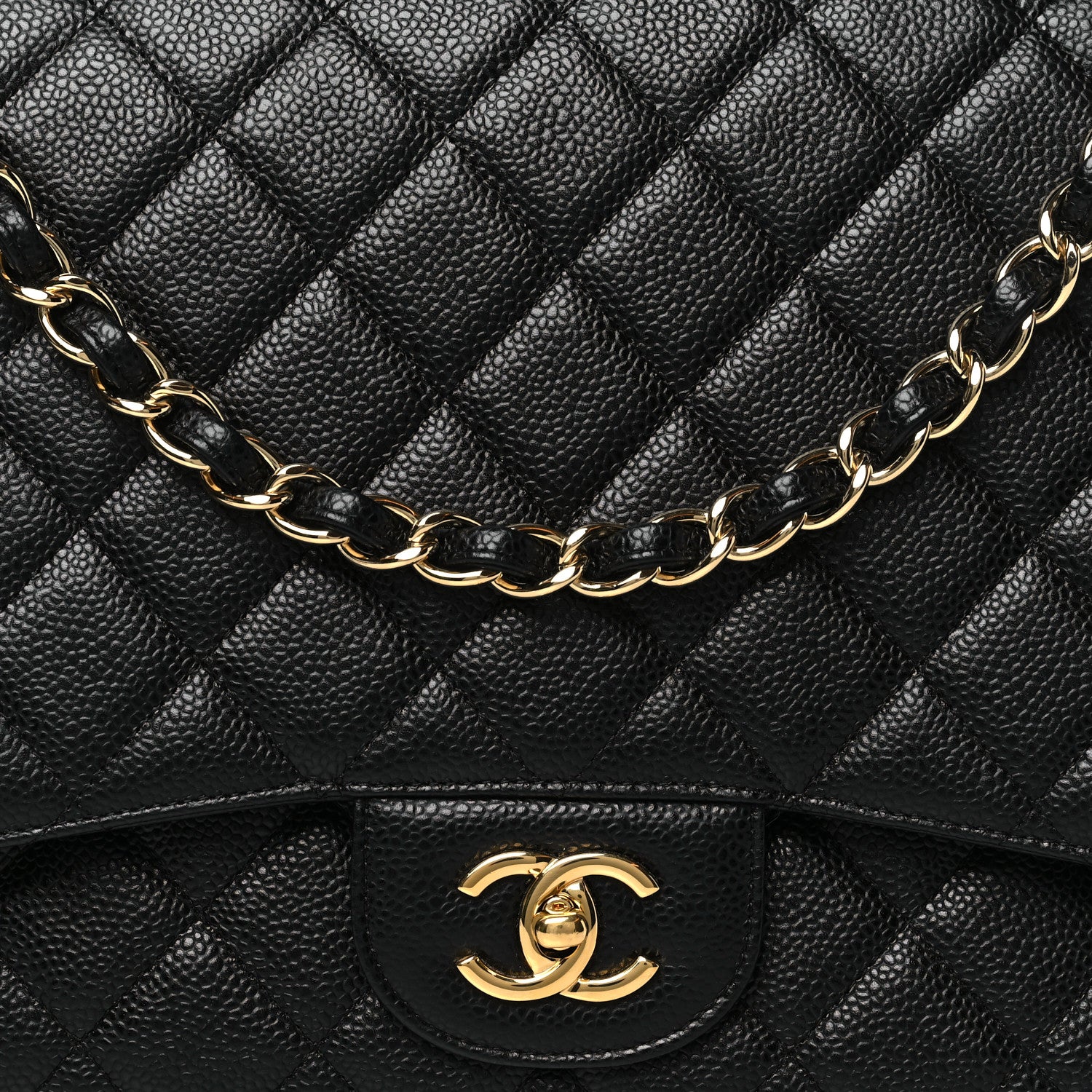 Chanel Caviar Maxi Single Flap Black 8 of 11