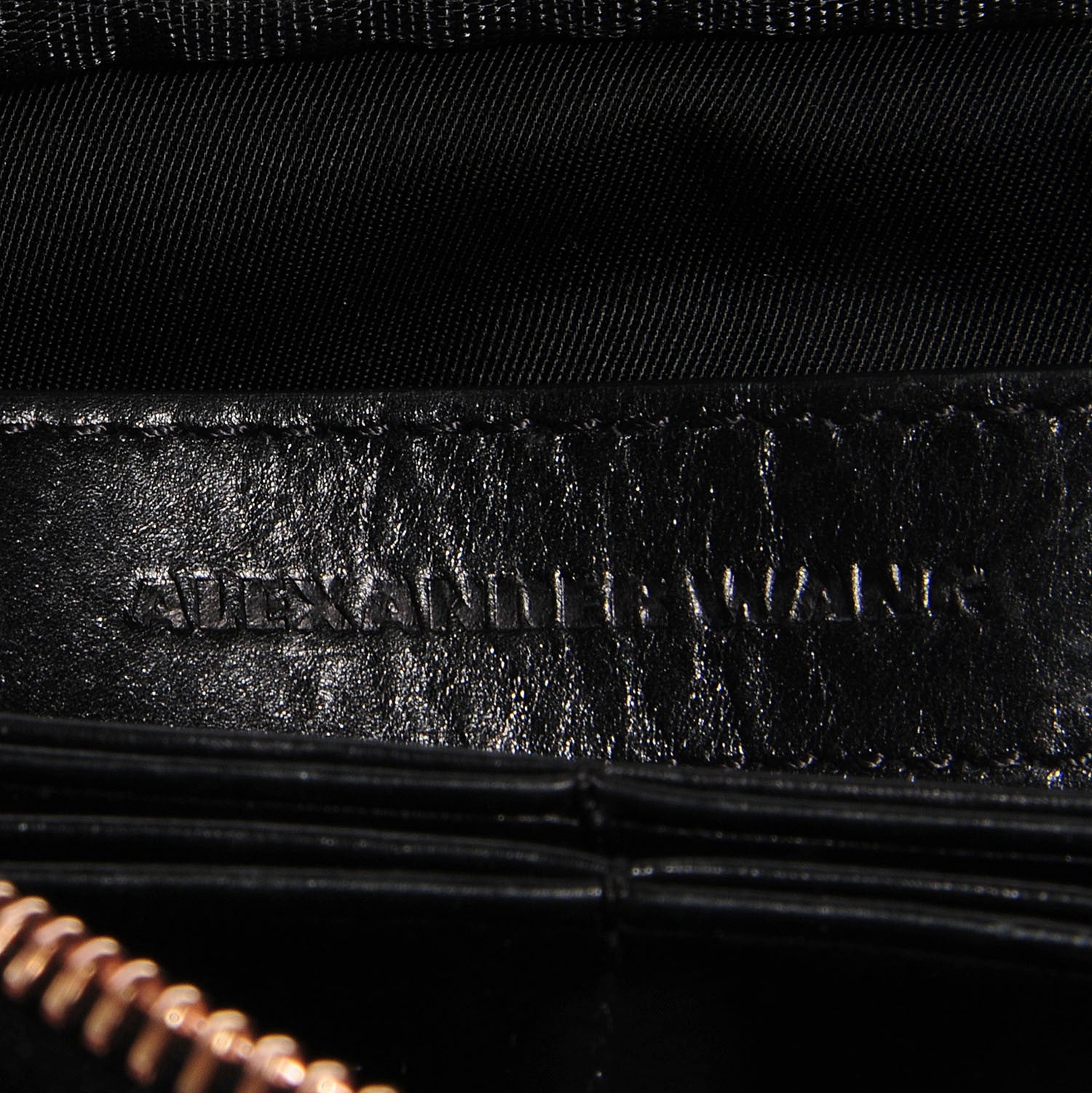 Alexander Wang Pebbled Leather Large Fumo Wallet Black 6 of 6