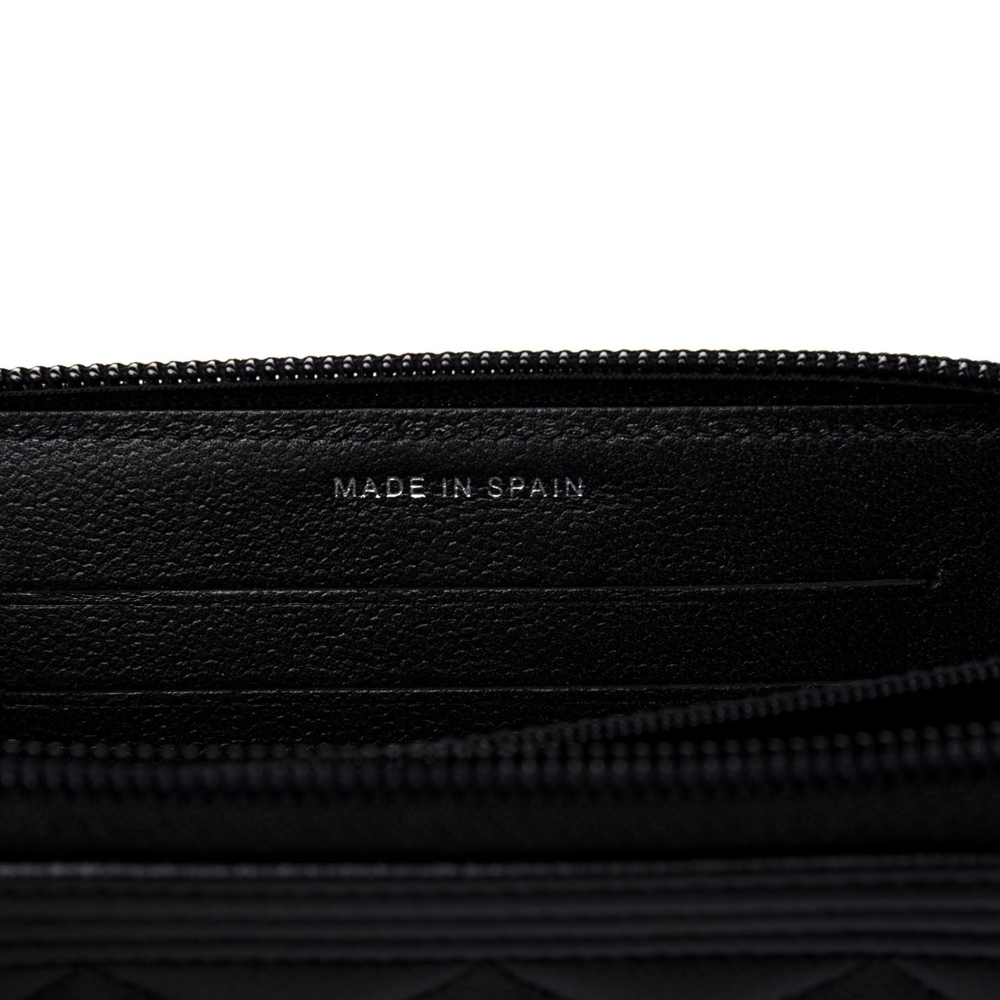 Caviar Quilted Small Boy Zip Around Wallet So Black