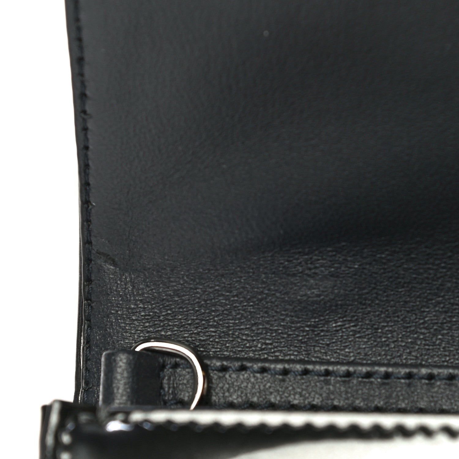 Christian Dior Metallic Patent Micro-Cannage Diorama Wallet on Chain Pouch Onyx Black 13 of 13