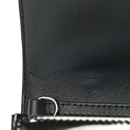 Christian Dior Metallic Patent Micro-Cannage Diorama Wallet on Chain Pouch Onyx Black 13 of 13