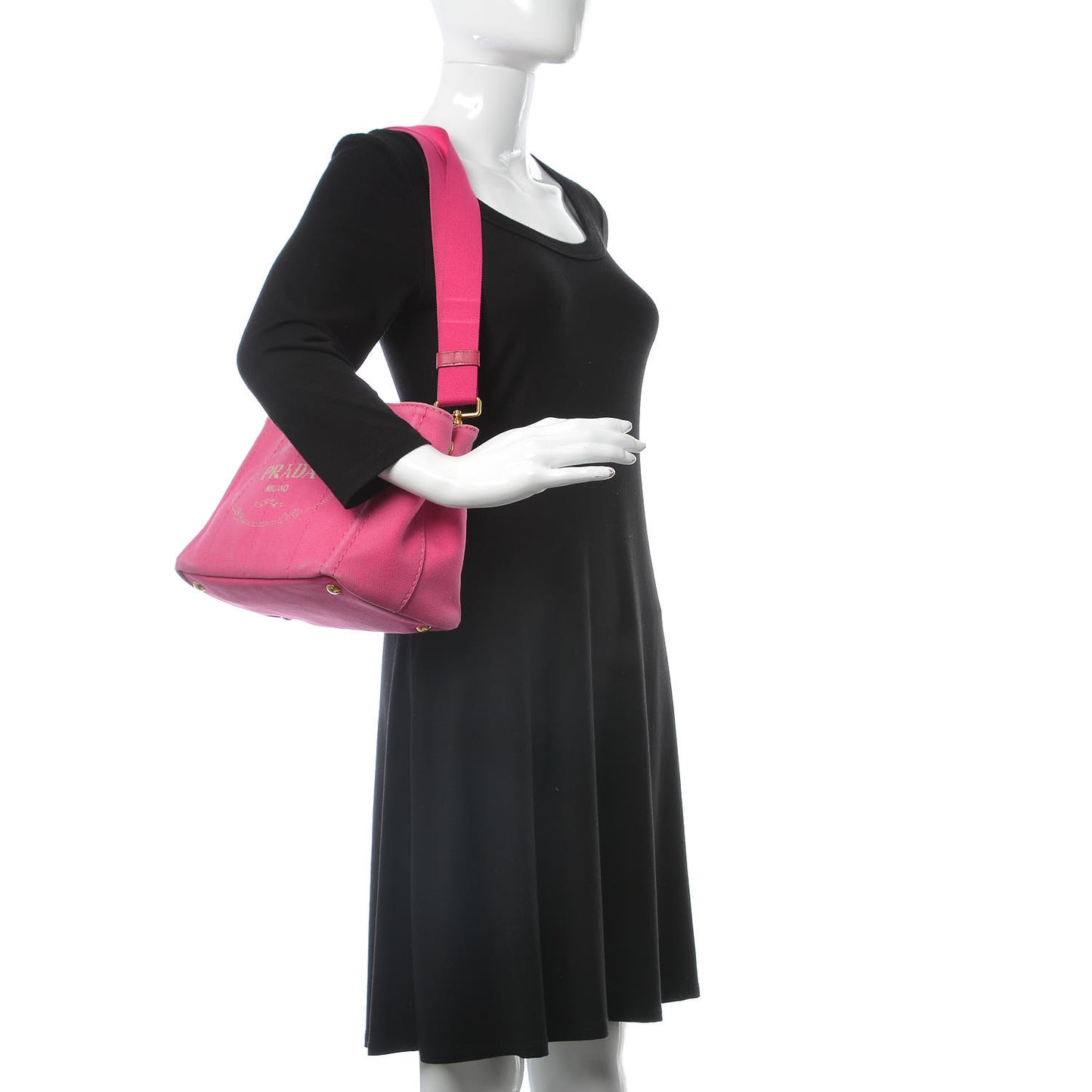 Canapa Small Logo Tote Fuxia
