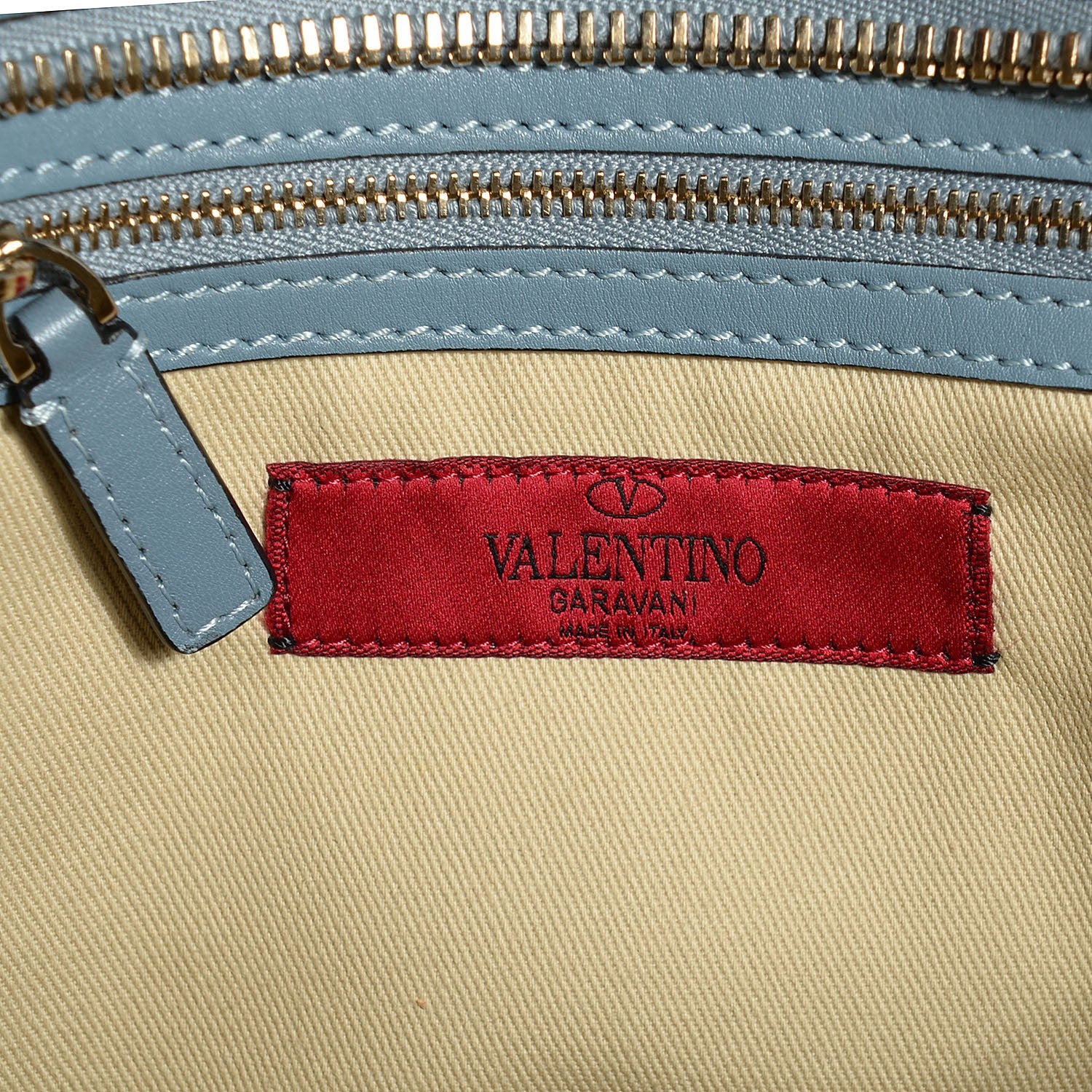 Valentino Garavani Vitello Rockstud Double Handle Tote London Stone 6 of 10