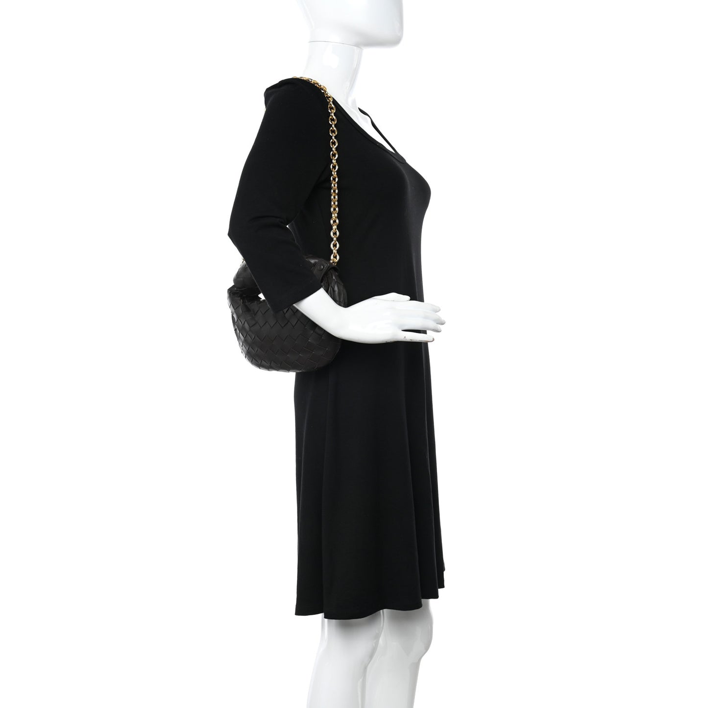 Nappa Intrecciato Mini Chain Jodie Fondant