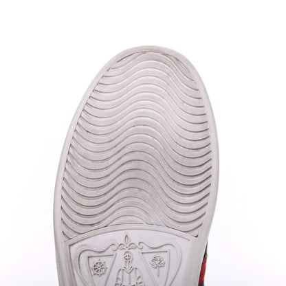 Gucci Calfskin Ayers Web Pineapple Ladybug Embroidered Womens Ace Sneakers 37.5 White 12 of 20