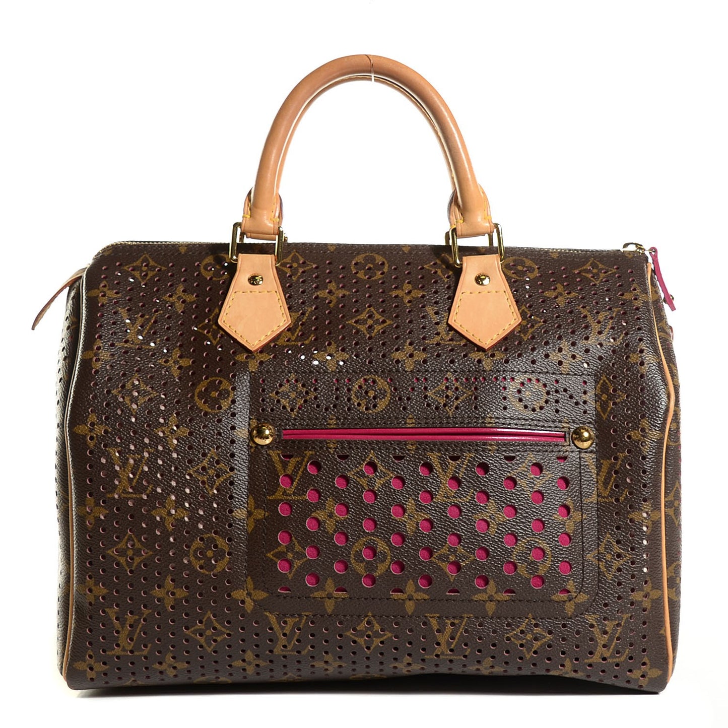 Monogram Perforated Speedy 30 Fuchsia