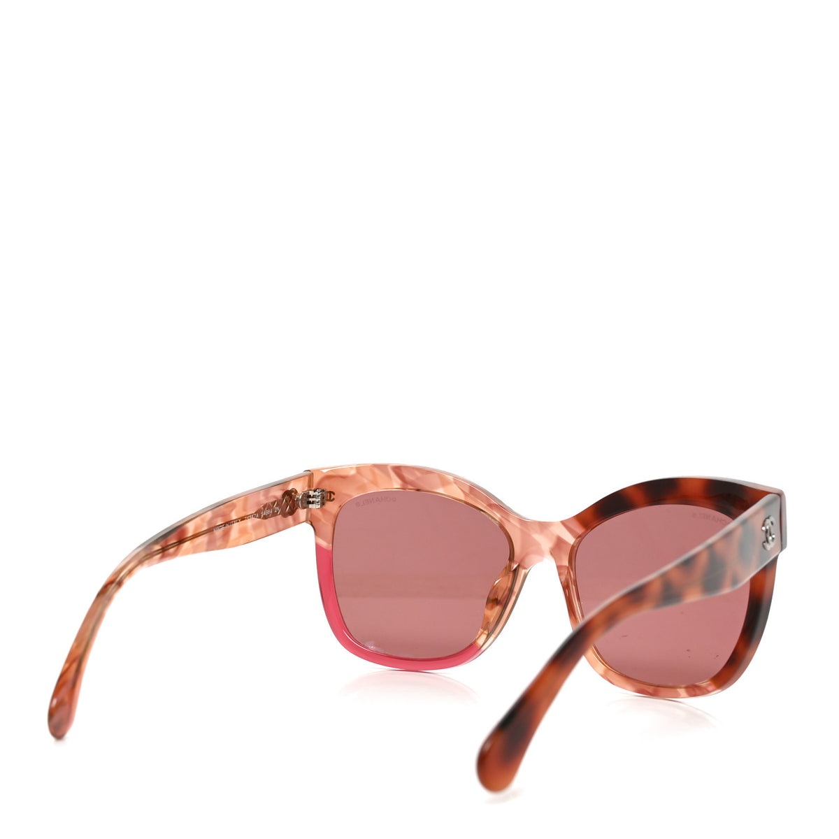Acetate Square CC Sunglasses 71347A Tortoise Pink