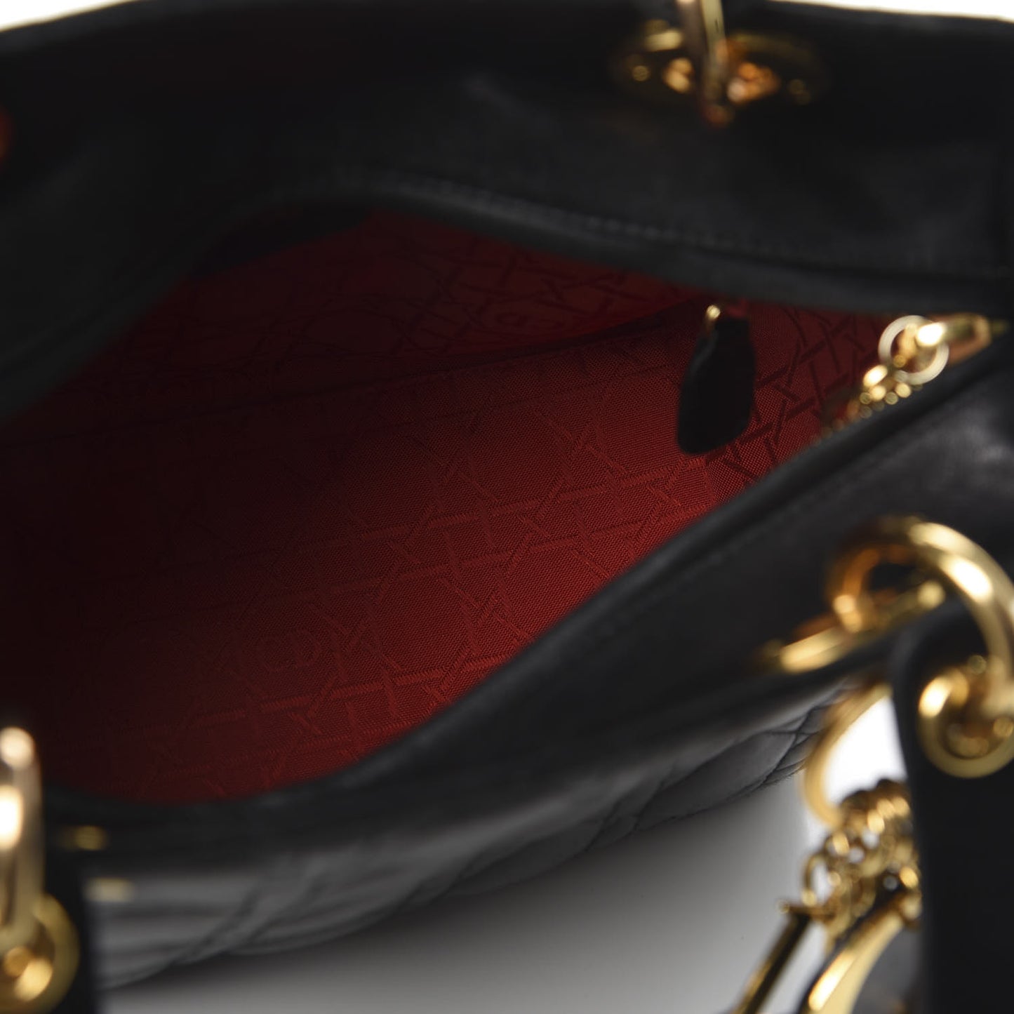Lambskin Cannage Medium Lady Dior Black