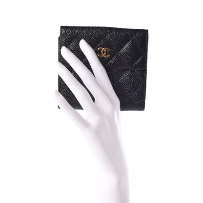 Chanel Caviar Quilted Compact French Flap Wallet Black 2 of 9