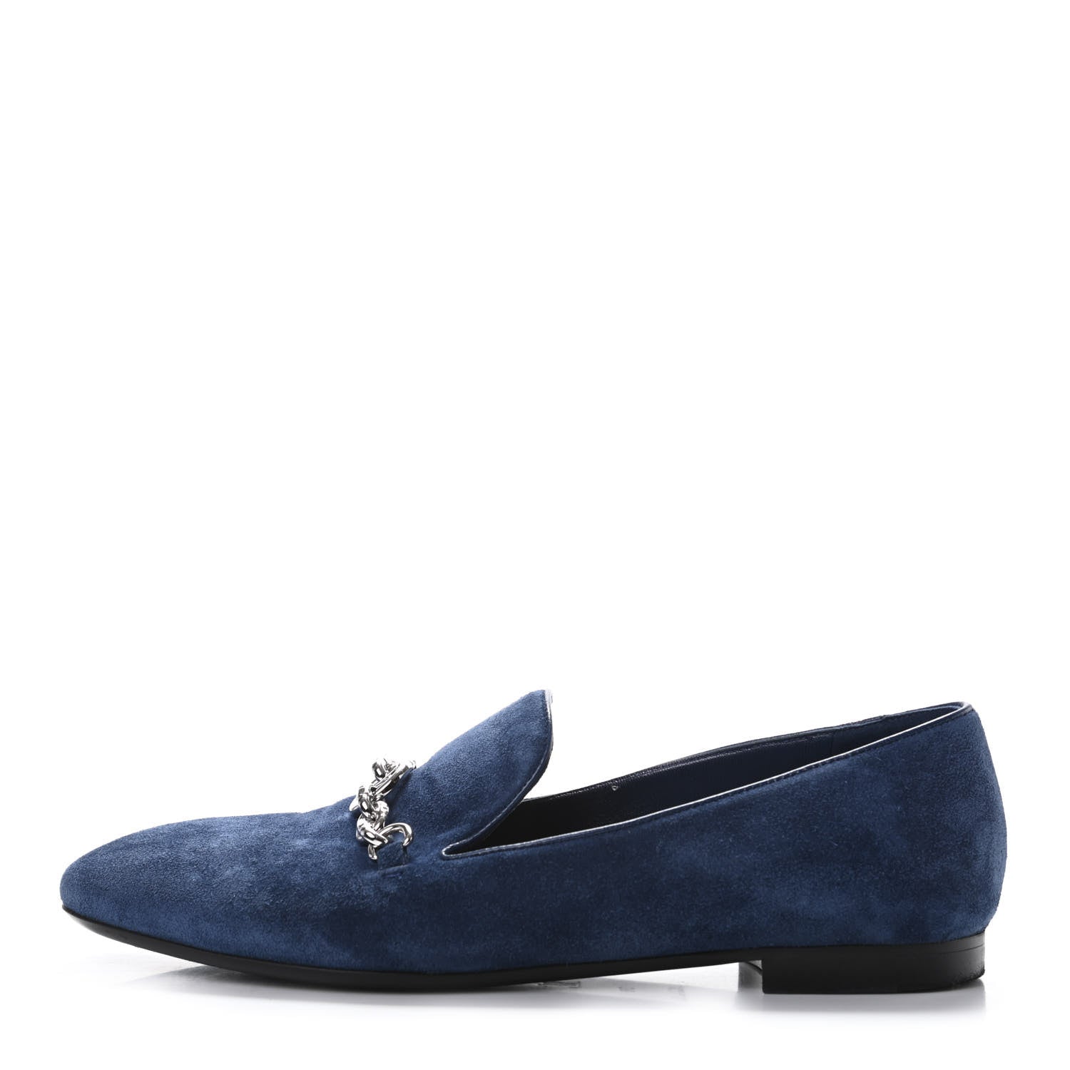 Louis Vuitton Suede Schoolgirl Flat Slippers 38 Blue 1 of 7