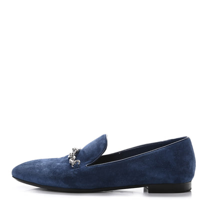 Louis Vuitton Suede Schoolgirl Flat Slippers 38 Blue 1 of 7