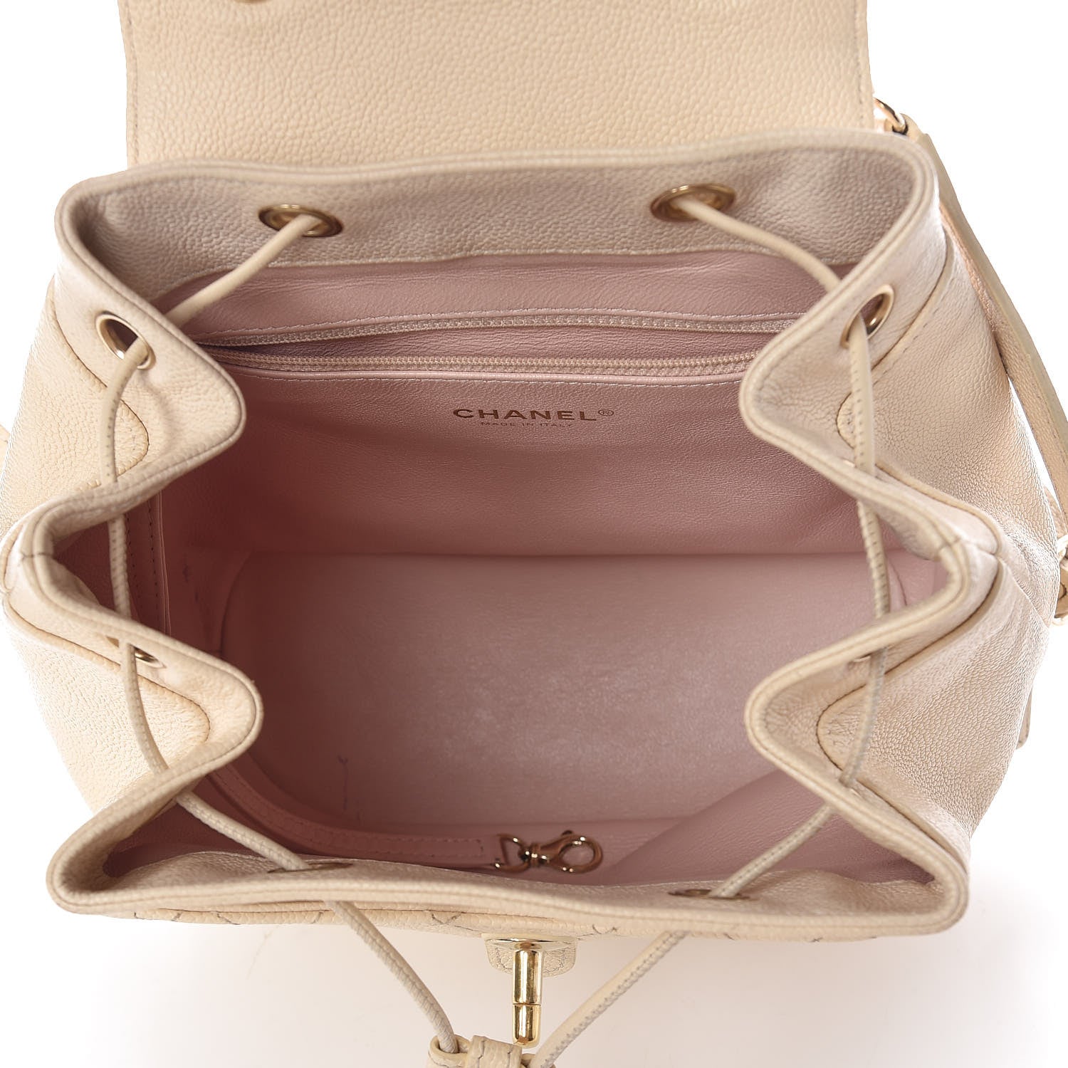 Chanel Caviar Quilted Backpack White 5 of 14