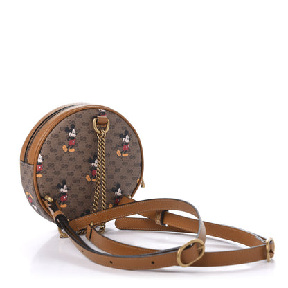 Gucci X DISNEY Mini Vintage GG Supreme Monogram Mickey Mouse Round Backpack Beige Vintage Sun Oil 2 of 10