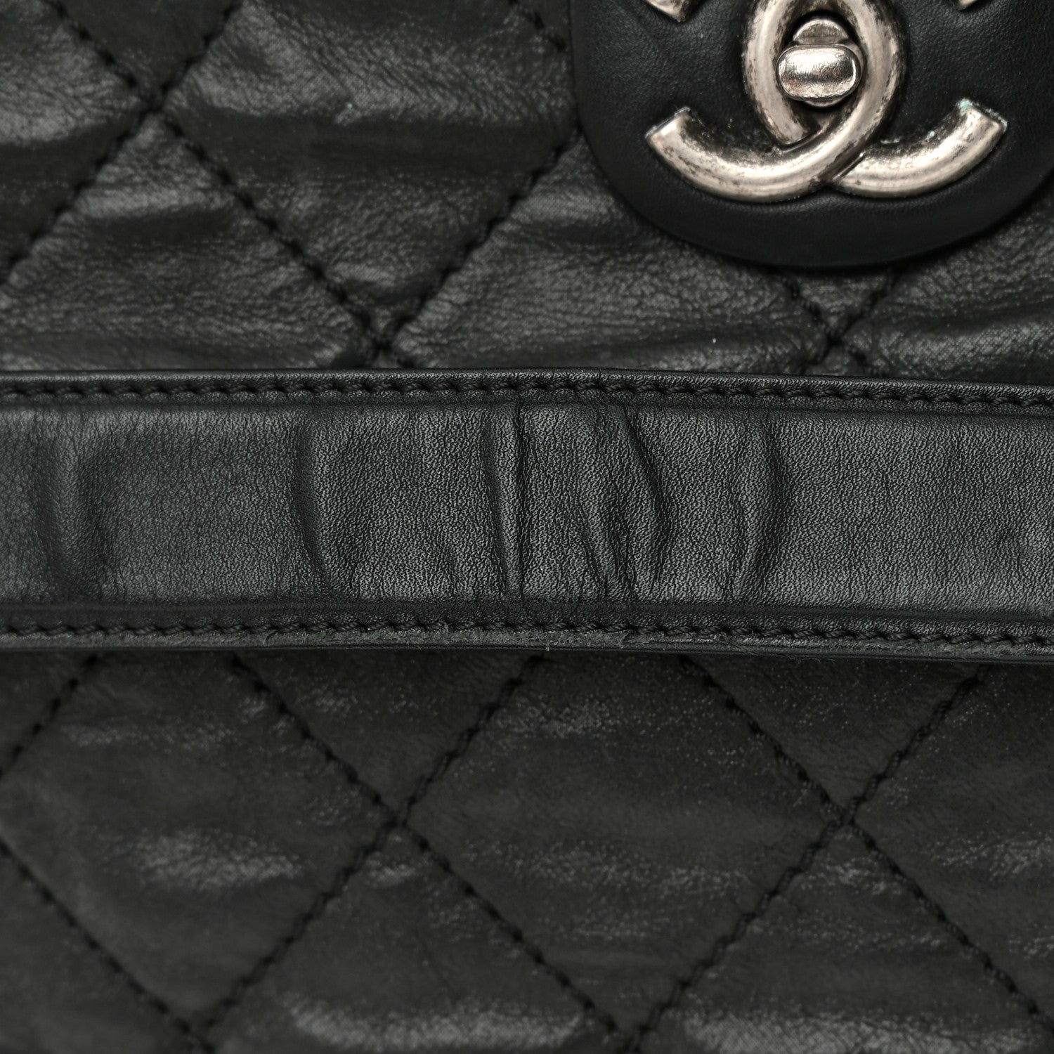 Chanel Iridescent Calfskin Quilted In The Mix Shopping Tote Black 20 of 23