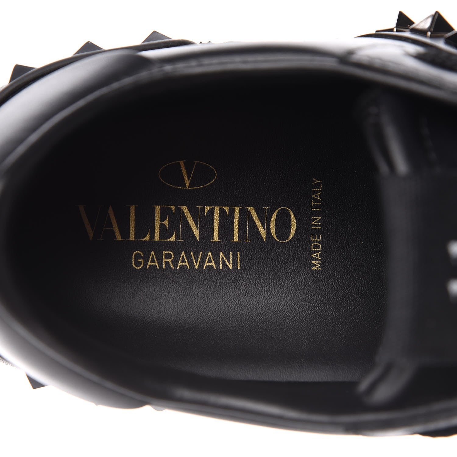Valentino Garavani Calfskin Womens Rockstud Untitled Open Sneakers size 36.5 Black 7 of 8