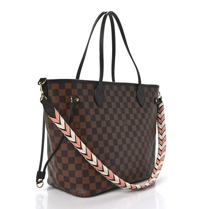 Louis Vuitton Damier Ebene Braided Neverfull MM Pink 4 of 9