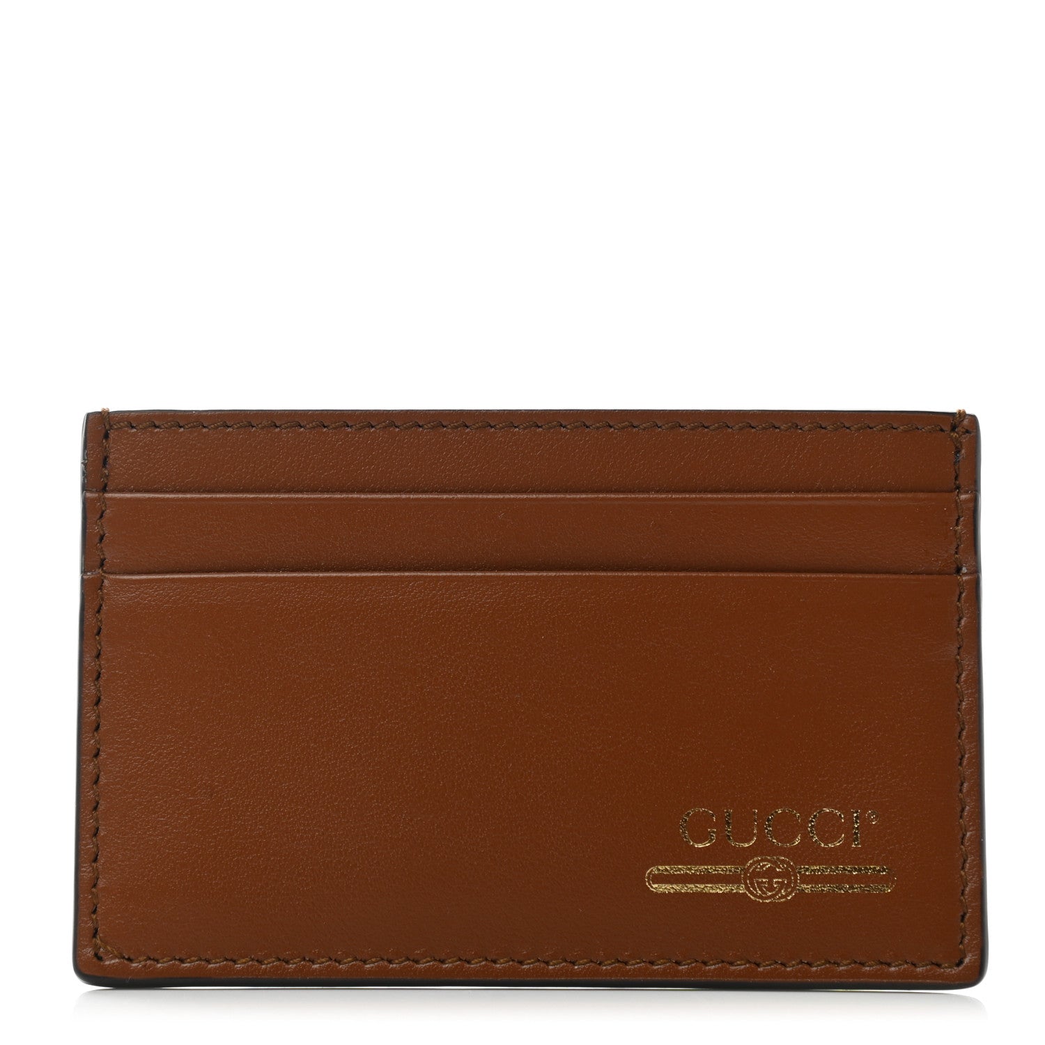 Gucci Plutone Calfskin Logo Card Holder Cuir 1 of 7