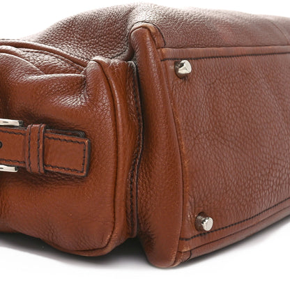 Prada Vitello Daino Buckle Shoulder Bag Tabacco 8 of 10