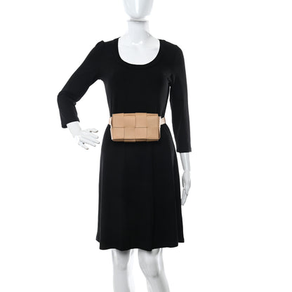 Bottega Veneta Lambskin Intreccio Cassette Belt Belt Bag Almond 2 of 8