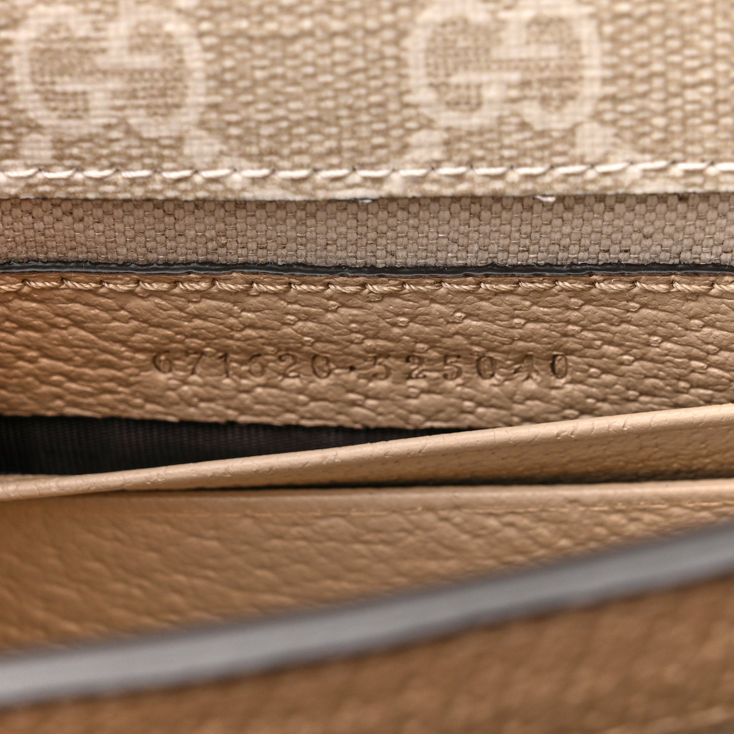 GG Supreme Monogram Textured Dollar Calfskin Mini Retro Interlocking G Flap Shoulder Bag Beige Mystic White Oatmeal