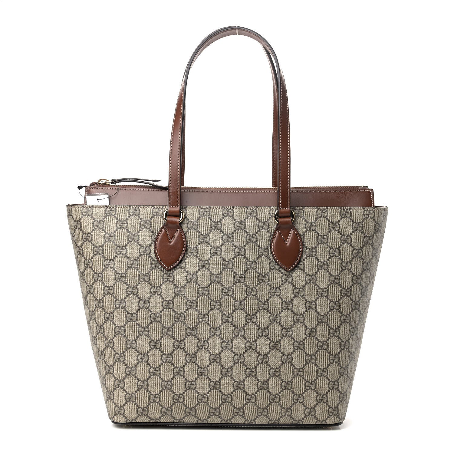 Gucci GG Supreme Monogram Medium Zippered Bucket Tote Beige Tuscany 1 of 9