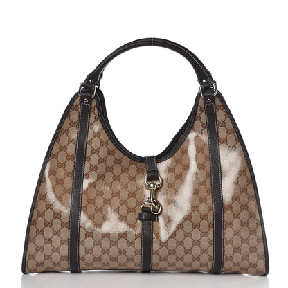 Gucci Crystal Monogram Dollar Calfskin Medium Joy Shoulder Bag Beige Ebony Testa Di Moro 1 of 7