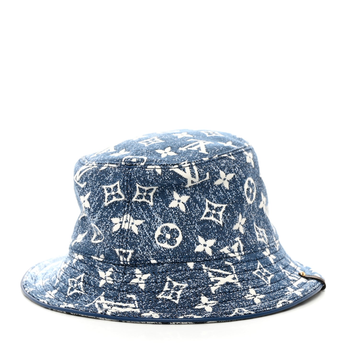 Monogram Denim Jacquard Bob Bucket Hat M Blue