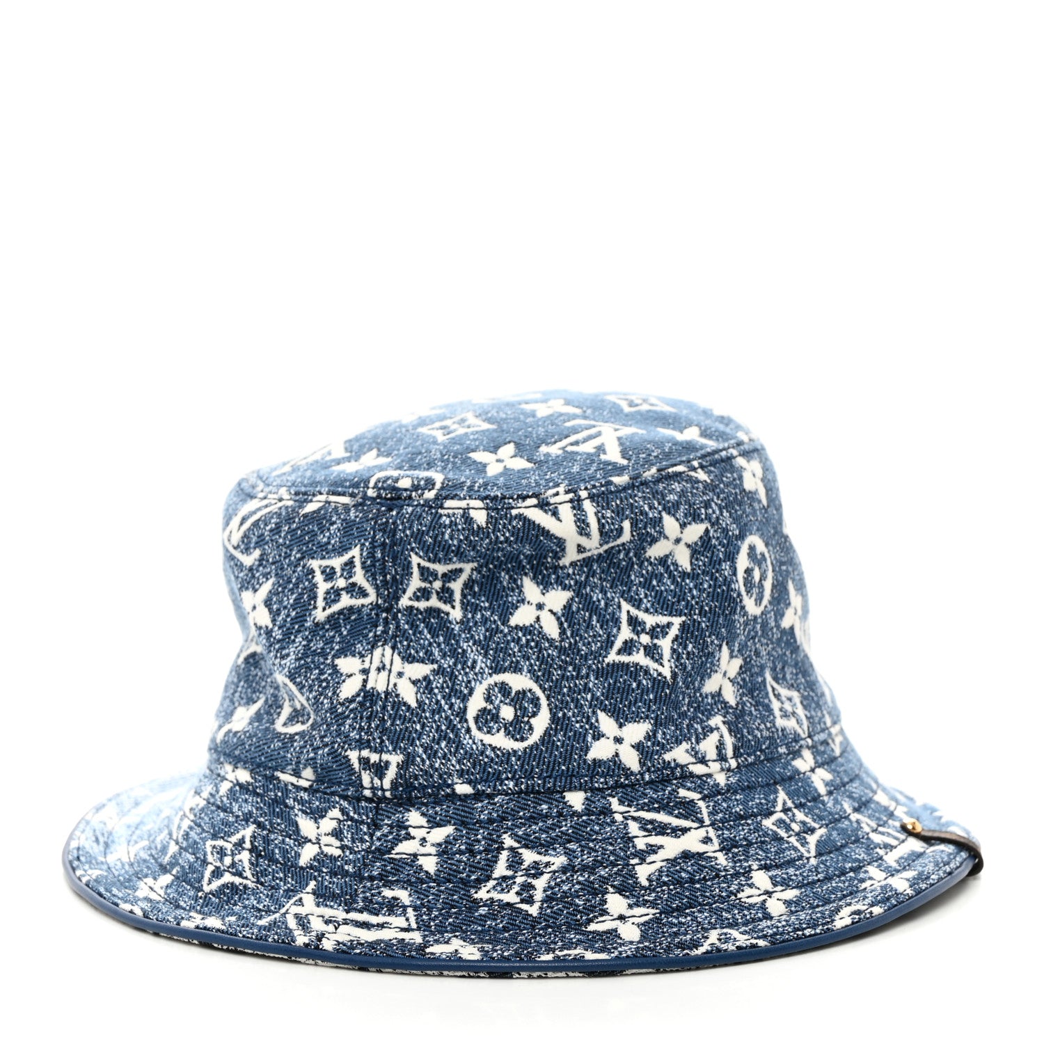 Louis Vuitton Monogram Denim Jacquard Bob Bucket Hat M Blue 6 of 8