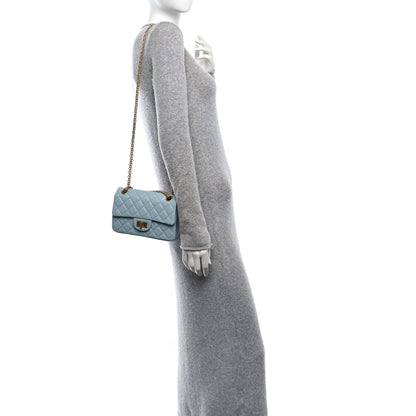 Chanel Aged Calfskin Quilted 2.55 Reissue Mini Flap Light Blue 2 of 10