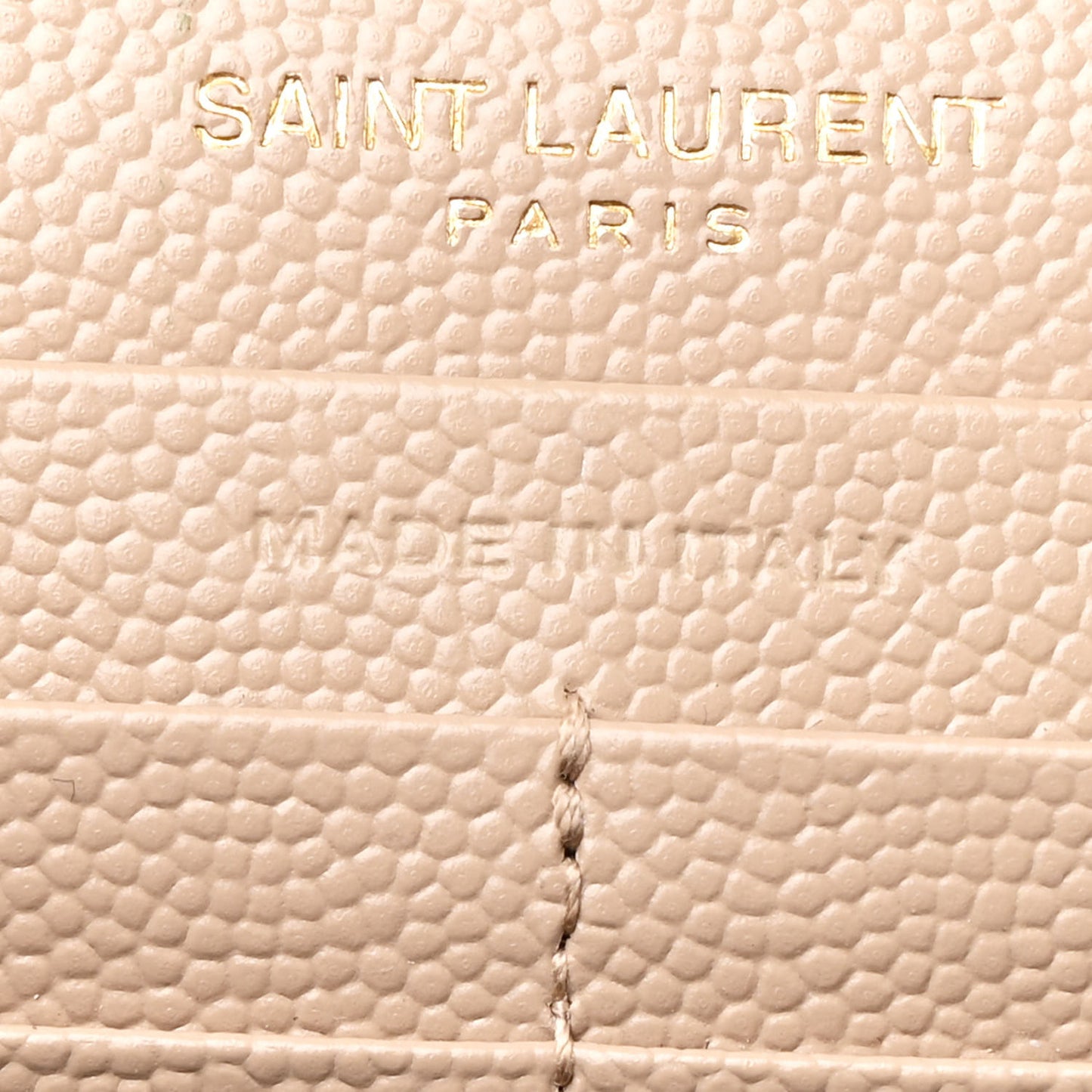 Grain De Poudre Matelasse Chevron Monogram Chain Wallet Dark Beige