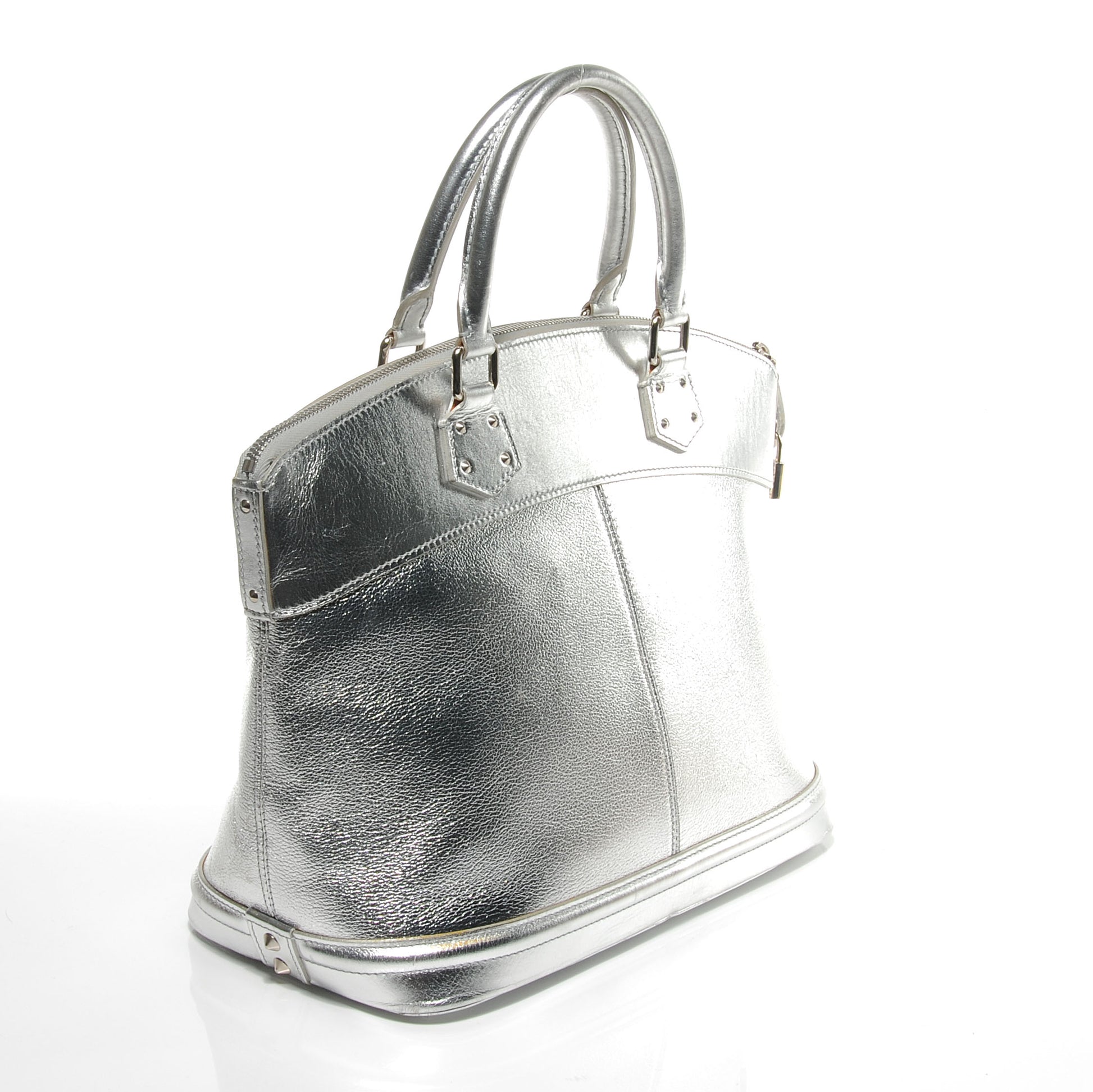 Louis Vuitton Suhali Lockit MM Silver 3 of 8