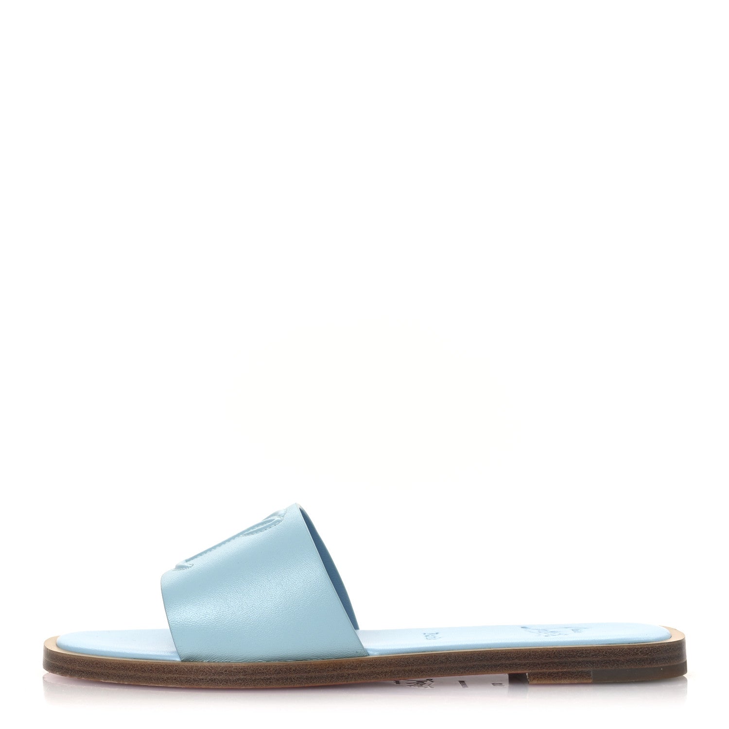 Christian Louboutin Calfskin Mule Flat Slides 37.5 Blue 1 of 10