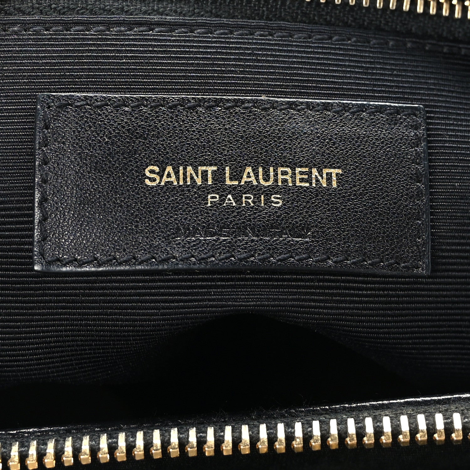 Saint Laurent Grain De Poudre Matelasse Chevron Monogram Shopping Bag Black 6 of 10
