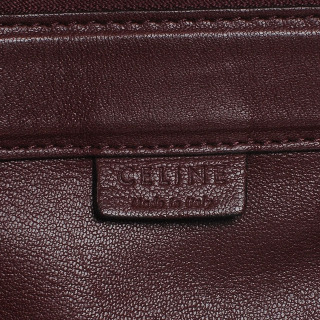 Leather Cabas Horizontal Tote Burgundy
