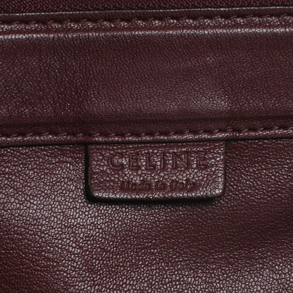 Celine Leather Cabas Horizontal Tote Burgundy 6 of 7