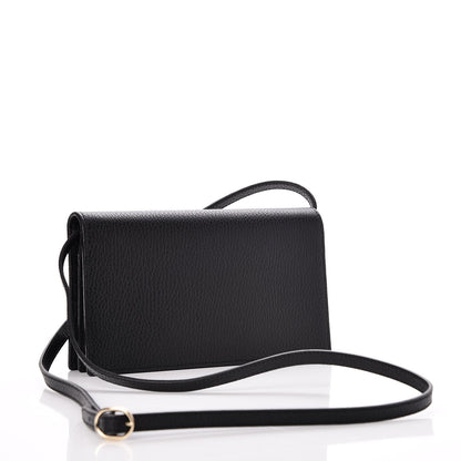 Gucci Dollar Calfskin Mini Swing Wallet Bag Black 3 of 9