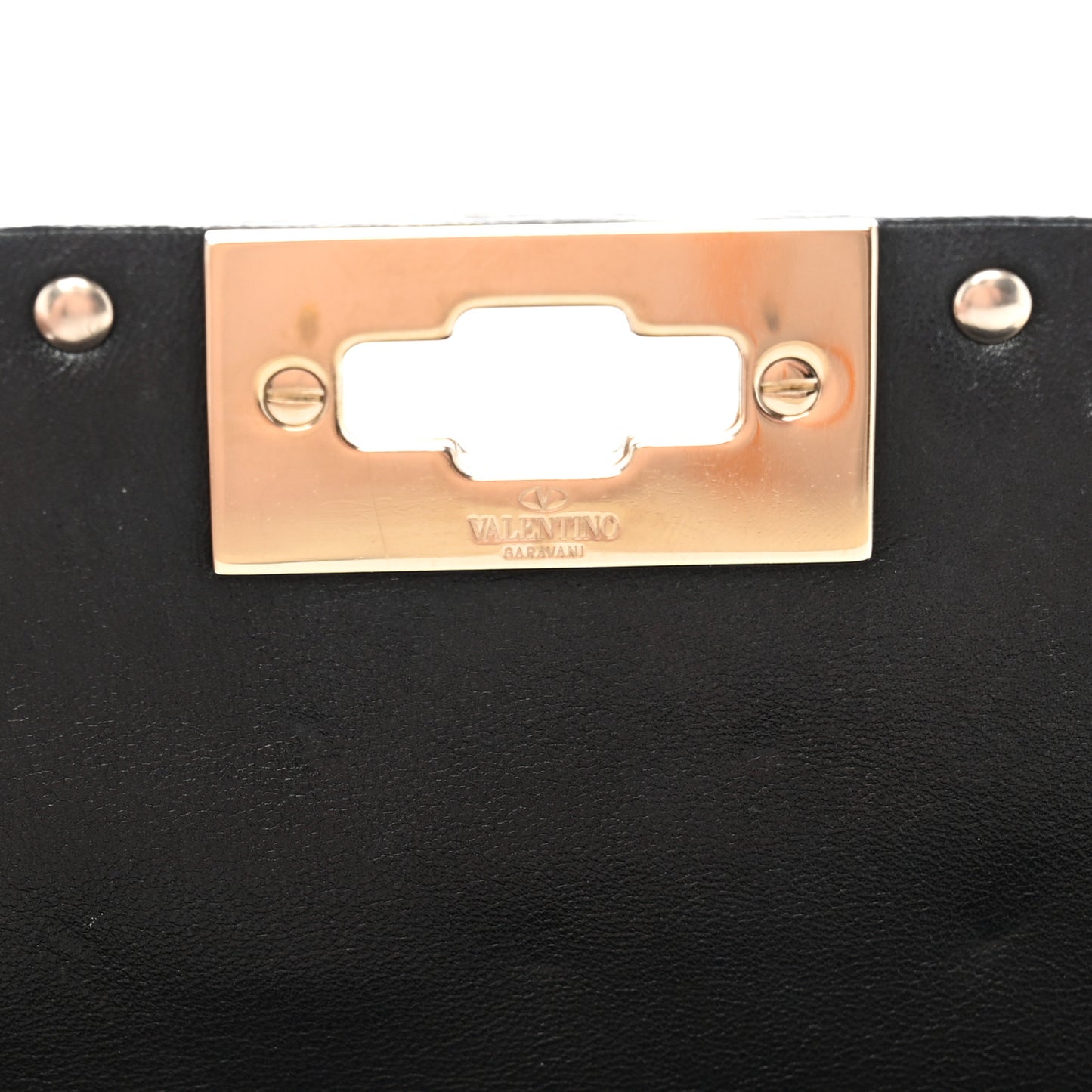 Nappa Medium Rockstud Spike Shoulder Bag Black