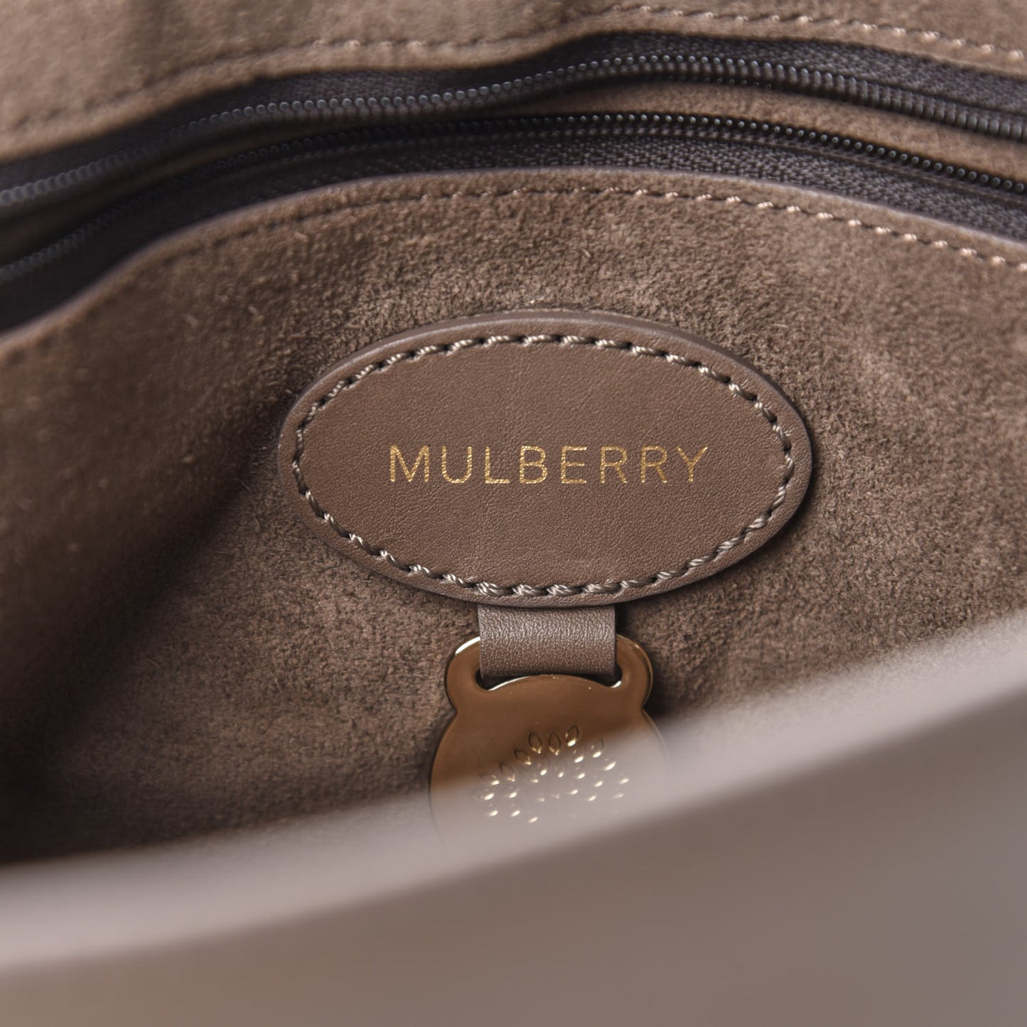 Natural Calfskin Medium Lily Flap Clay